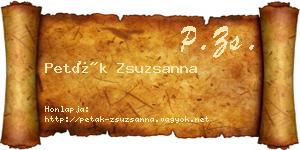 Peták Zsuzsanna névjegykártya