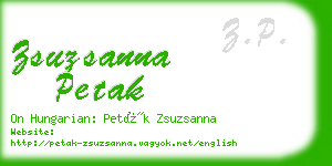 zsuzsanna petak business card